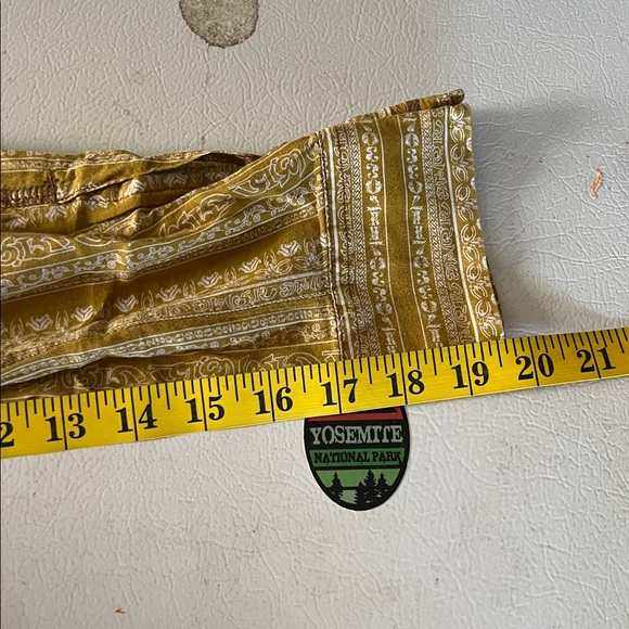 Diesel mustard Cotton Fabric size L women’s western style‎ pearl snap vintage. - Picture 10 of 12